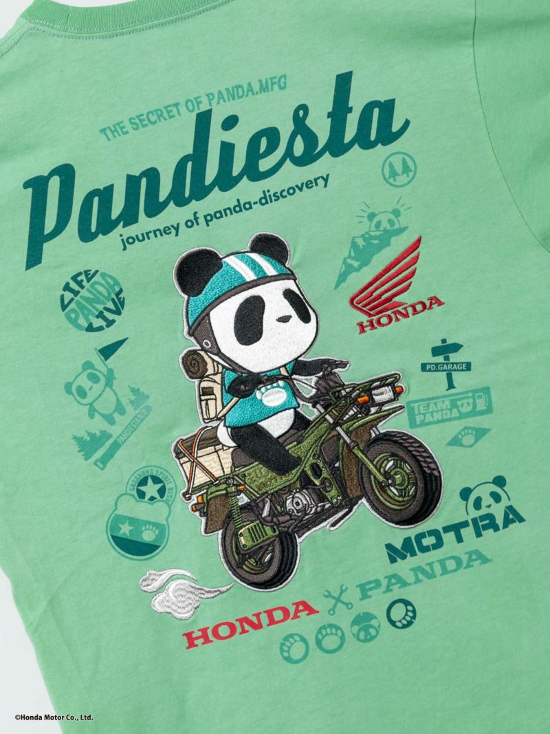 【HONDA×PANDIESTA JAPAN】“MOTORA ADVENTURE RIDE”刺繍入りTシャツ