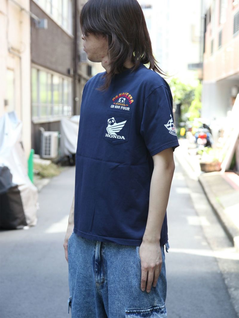 【HONDA×PANDIESTA JAPAN】“CB400FOUR TRICK RIDE”刺繍入りTシャツ