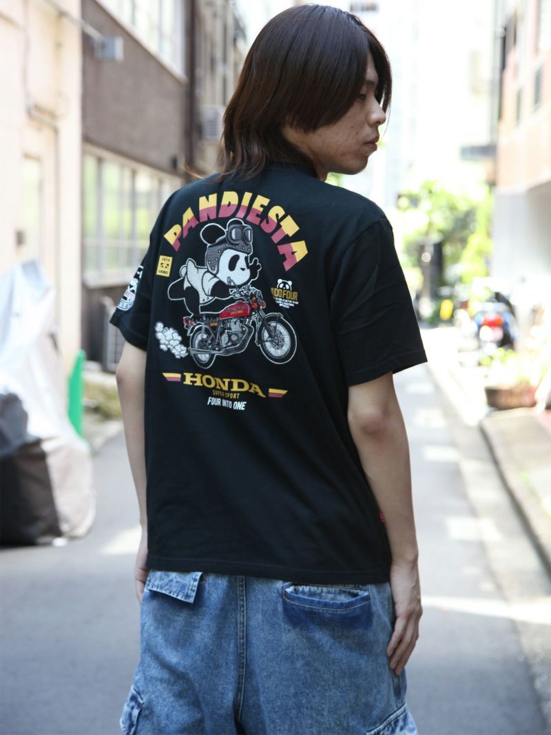 【HONDA×PANDIESTA JAPAN】“CB400FOUR TRICK RIDE”刺繍入りTシャツ