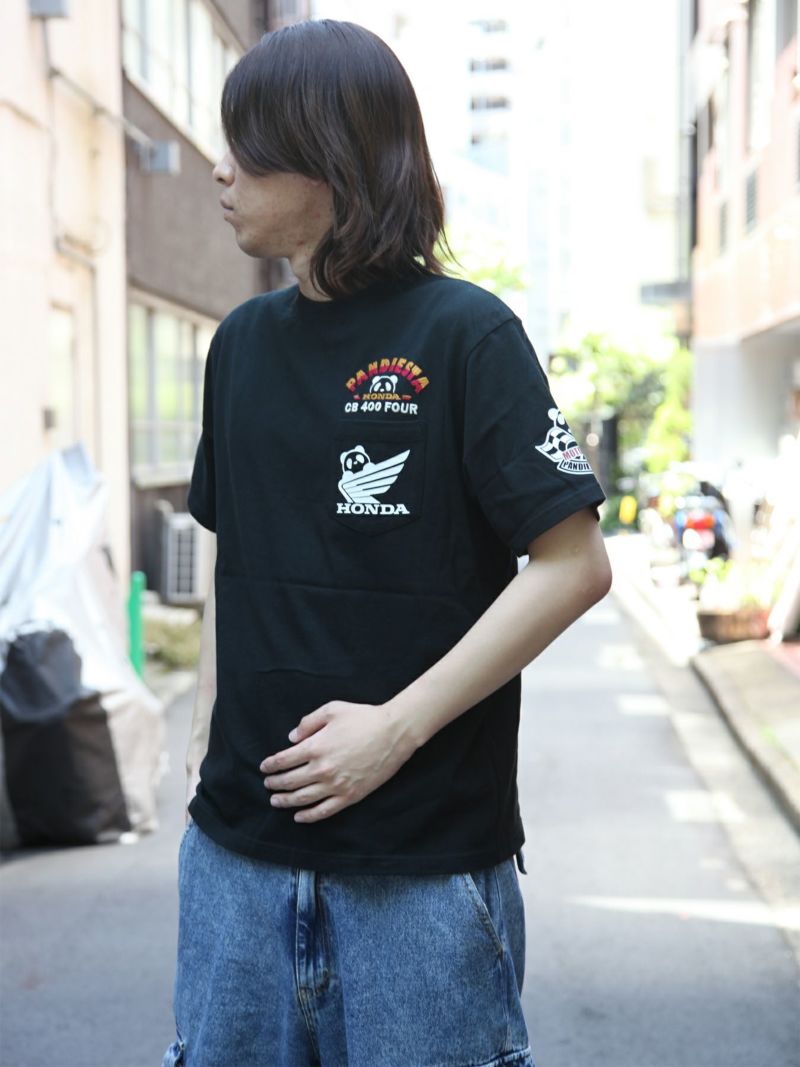 【HONDA×PANDIESTA JAPAN】“CB400FOUR TRICK RIDE”刺繍入りTシャツ