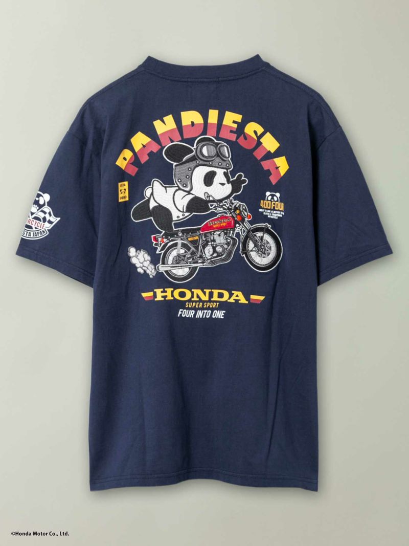 【HONDA×PANDIESTA JAPAN】“CB400FOUR TRICK RIDE”刺繍入りTシャツ