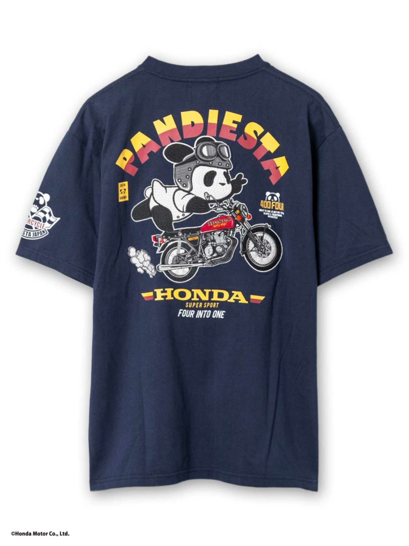 【HONDA×PANDIESTA JAPAN】“CB400FOUR TRICK RIDE”刺繍入りTシャツ