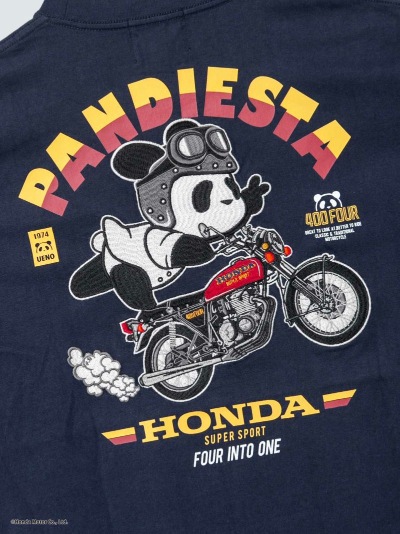 【HONDA×PANDIESTA JAPAN】“CB400FOUR TRICK RIDE”刺繍入りTシャツ