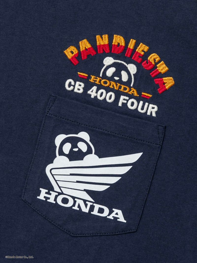 【HONDA×PANDIESTA JAPAN】“CB400FOUR TRICK RIDE”刺繍入りTシャツ