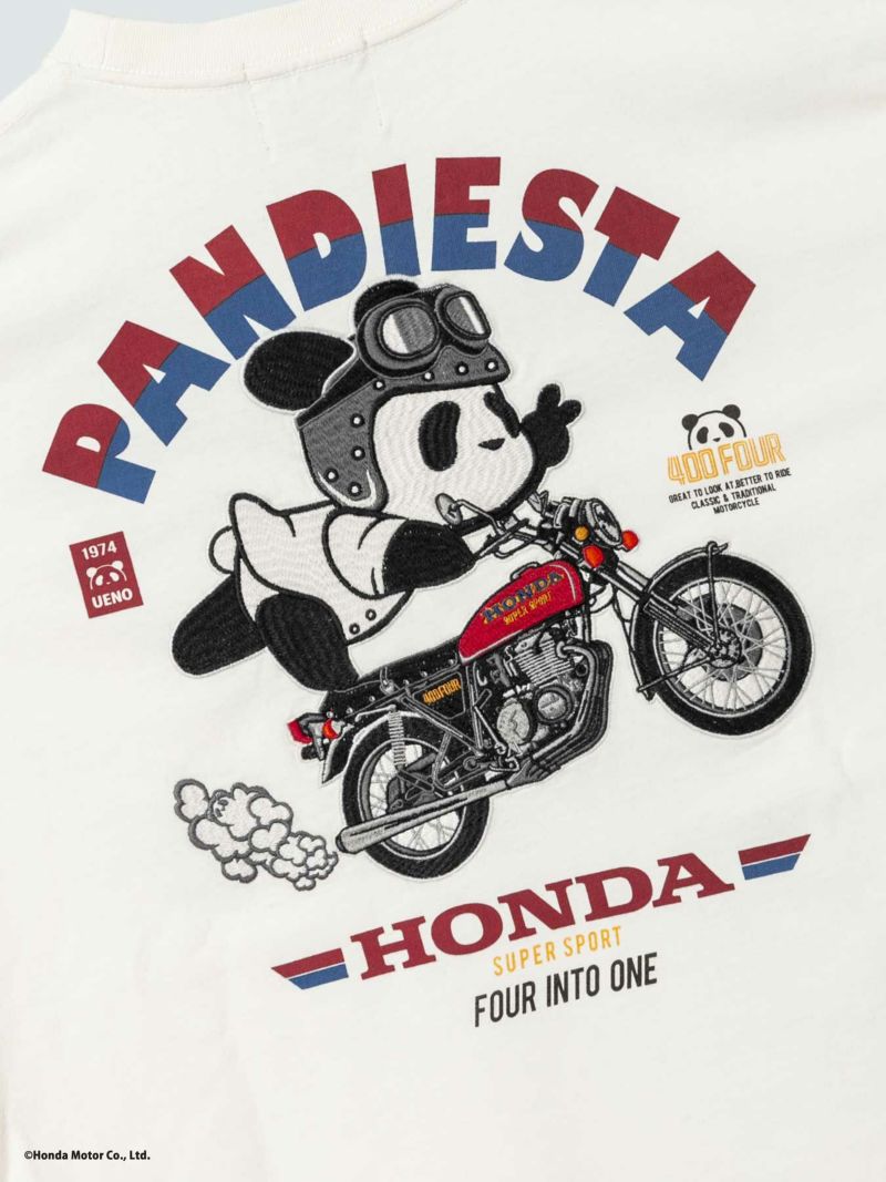 【HONDA×PANDIESTA JAPAN】“CB400FOUR TRICK RIDE”刺繍入りTシャツ