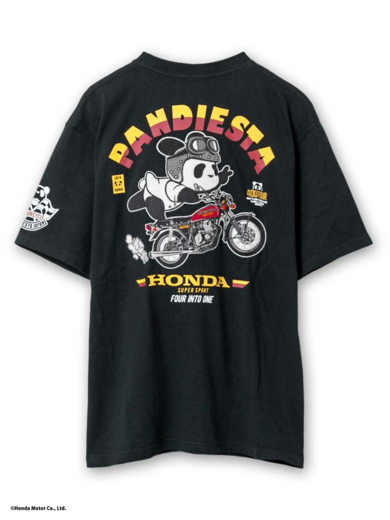 【HONDA×PANDIESTA JAPAN】“CB400FOUR TRICK RIDE”刺繍入りTシャツ