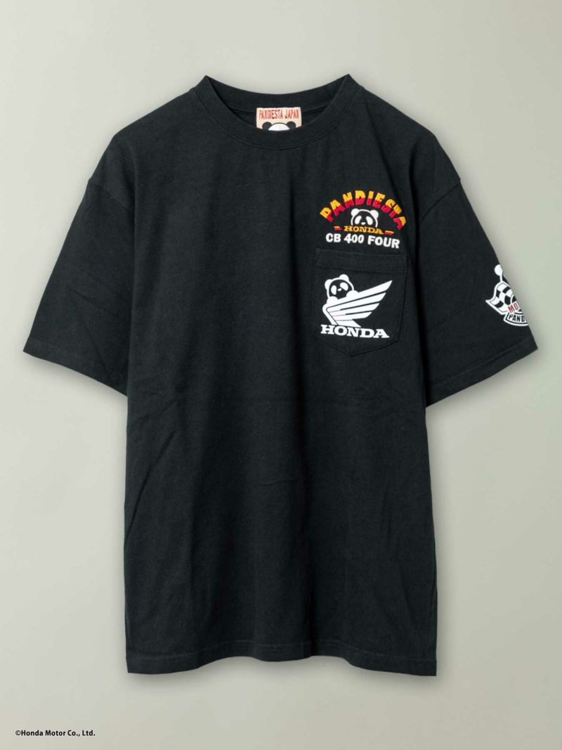 【HONDA×PANDIESTA JAPAN】“CB400FOUR TRICK RIDE”刺繍入りTシャツ