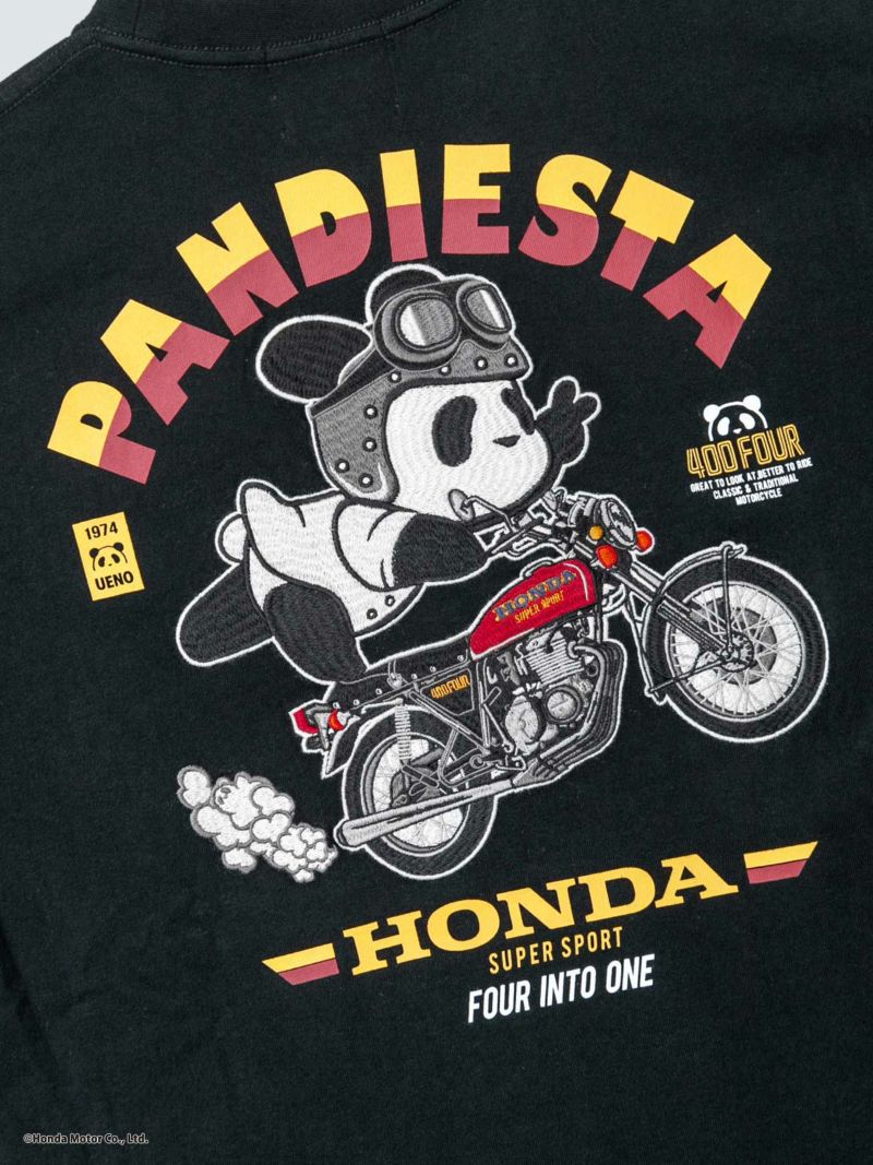 【HONDA×PANDIESTA JAPAN】“CB400FOUR TRICK RIDE”刺繍入りTシャツ