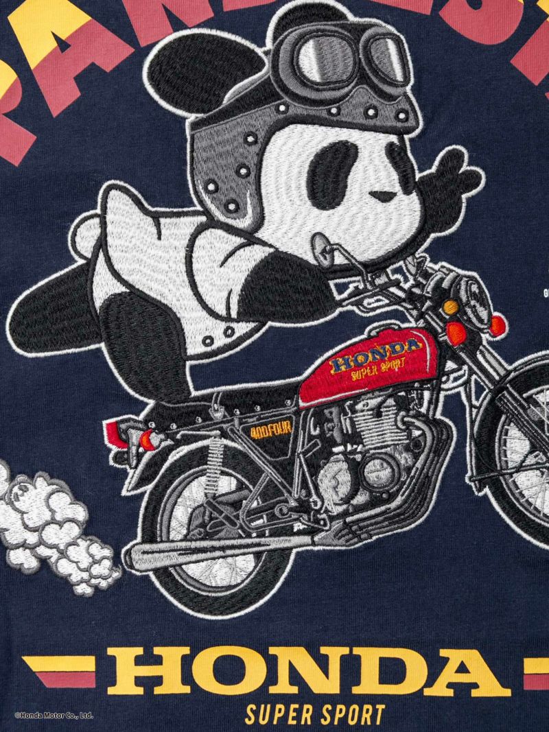 【HONDA×PANDIESTA JAPAN】“CB400FOUR TRICK RIDE”刺繍入りTシャツ