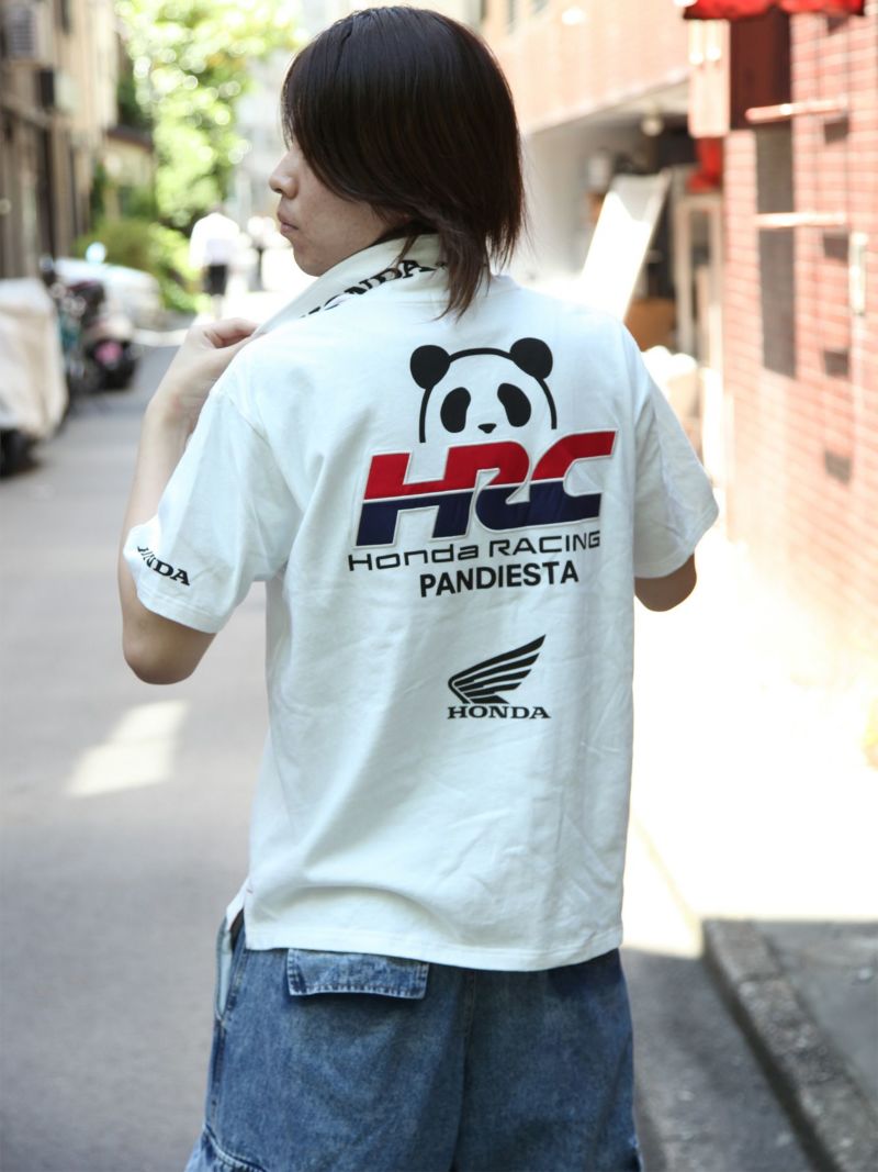 【HONDA×PANDIESTA JAPAN】“HRC”刺繍入りポロシャツ