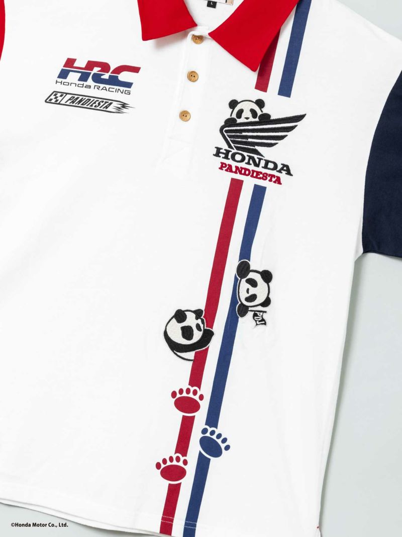【HONDA×PANDIESTA JAPAN】“HRC”刺繍入りポロシャツ