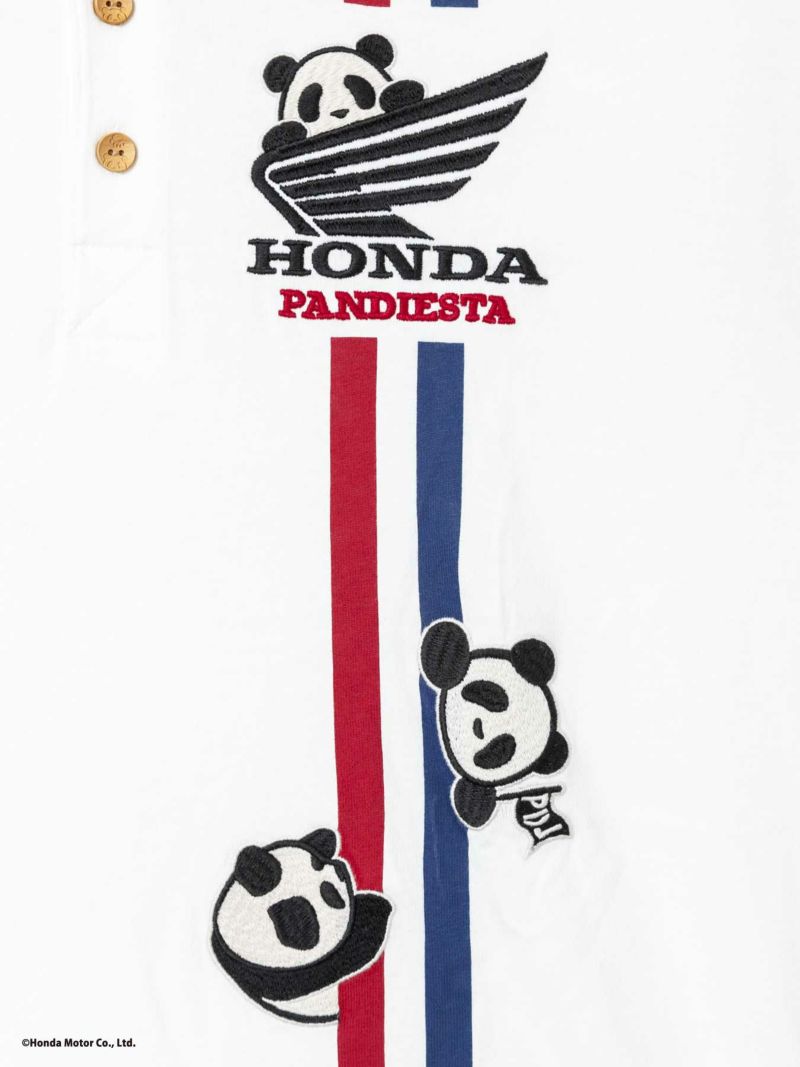 【HONDA×PANDIESTA JAPAN】“HRC”刺繍入りポロシャツ