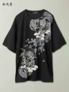 【和風景】“風神雷神と桜”プリントDRY素材Tシャツ