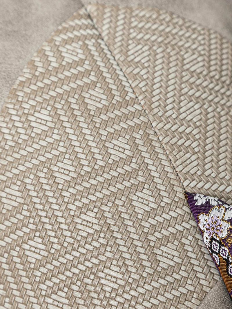 【雅結】“ジンベエザメ”金襴織物遣い縦型ボディバッグ