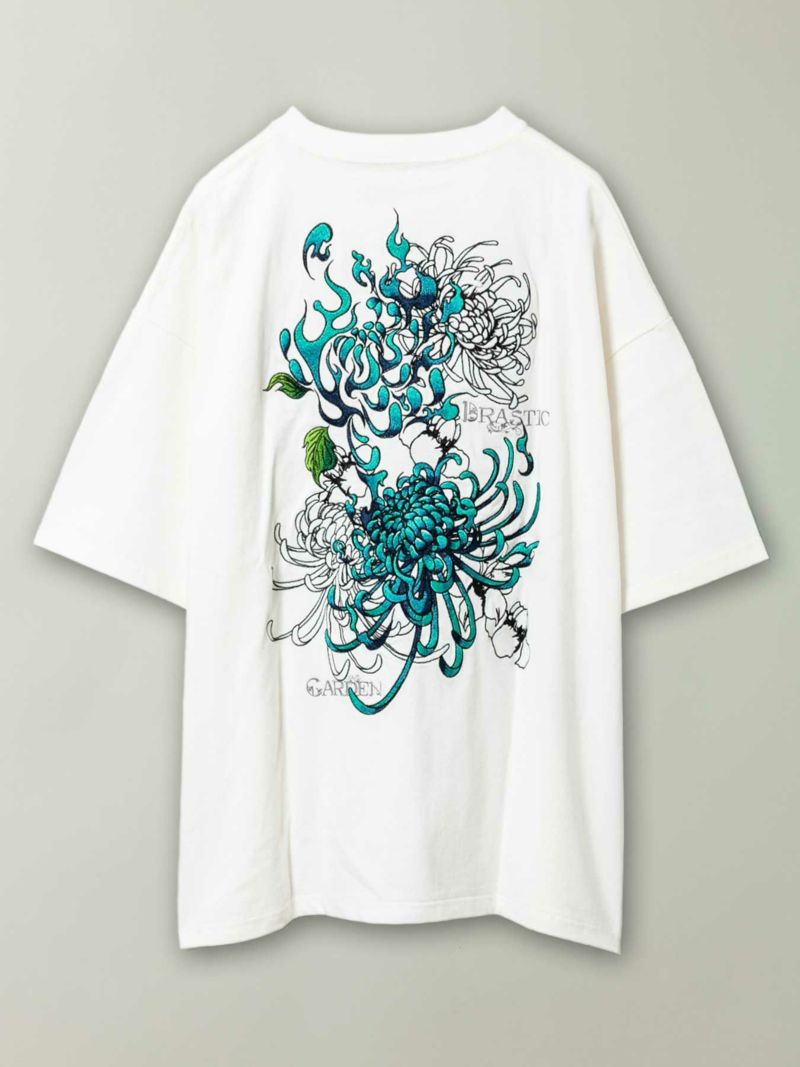 【DRASTIC GARDEN】“火炎の菊”総刺繍Tシャツ