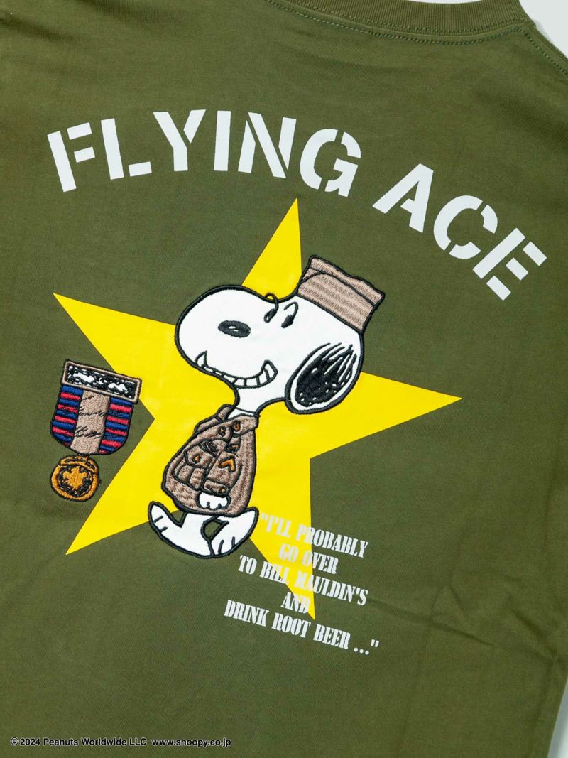 【LOW BLOW KNUCKLE×PEANUTS】“ONE STAR”刺繍入りTシャツ