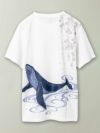 【新主己】“桜とクジラ”プリントDRY素材Tシャツ