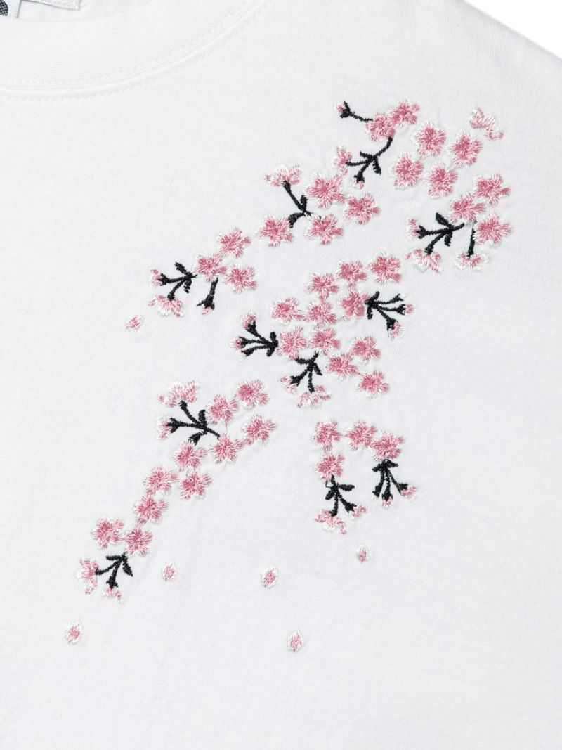 【絡繰魂】“枝垂れ桜”総刺繍 段染めグラデーションTシャツ