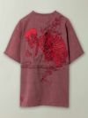 【絡繰魂】“桜がしゃどくろ”総刺繍ピグメント加工Tシャツ