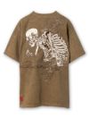 【絡繰魂】“桜がしゃどくろ”総刺繍ピグメント加工Tシャツ