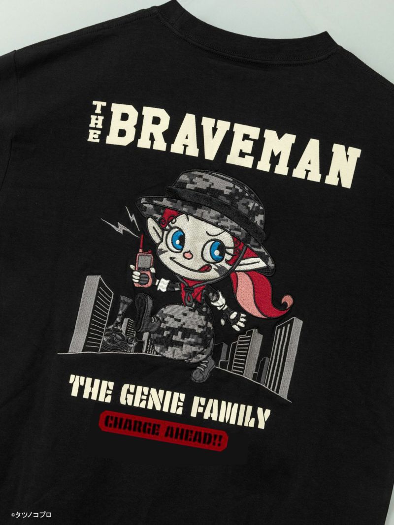 ＜タイムセール＞≪20%OFF≫【The BRAVE-MAN×ハクション大魔王】“アクビ×デジタルカモ”刺繍入りお揃いTシャツ〔別注〕≪返品・取寄対応不可≫