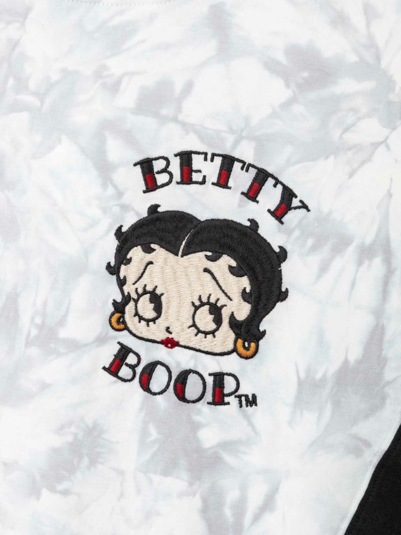 【The BRAVE-MAN×BETTY BOOP】“スター&ストライプ”総刺繍 配色切替ワンピース