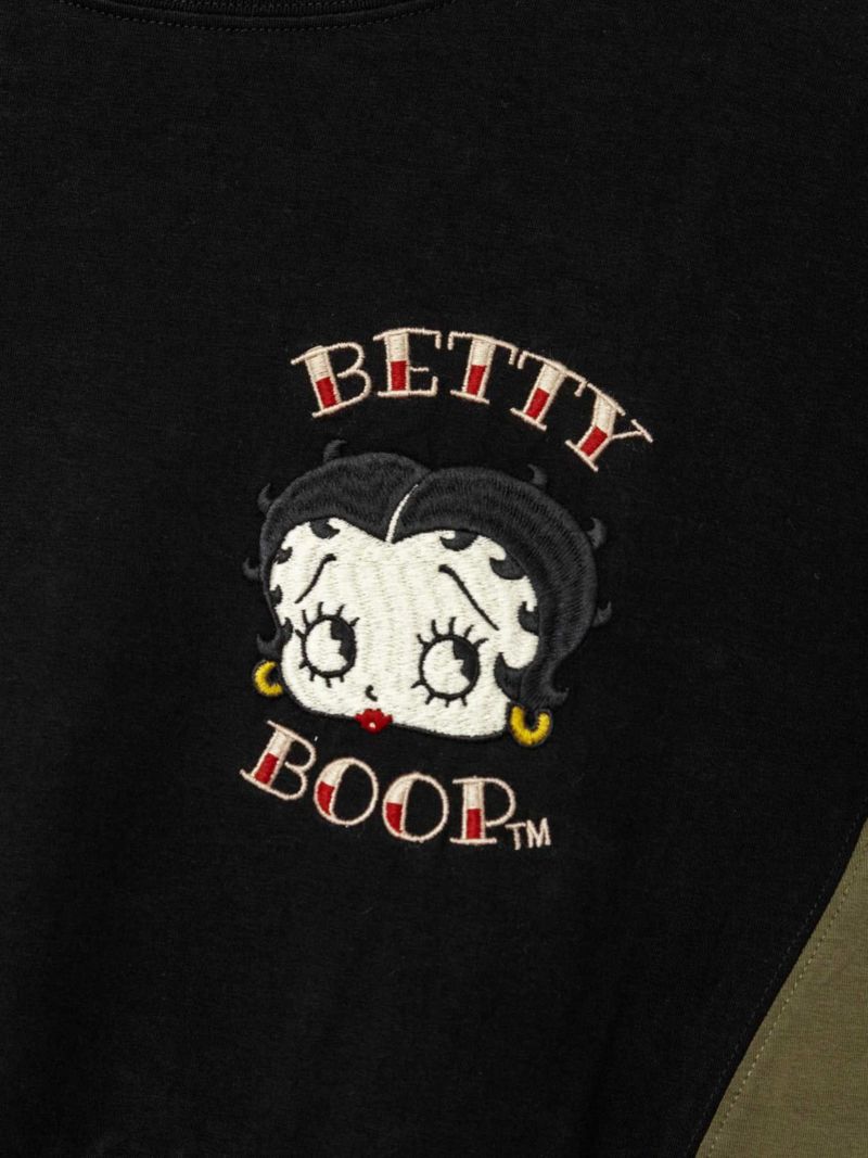 【The BRAVE-MAN×BETTY BOOP】“スター&ストライプ”総刺繍 配色切替ワンピース