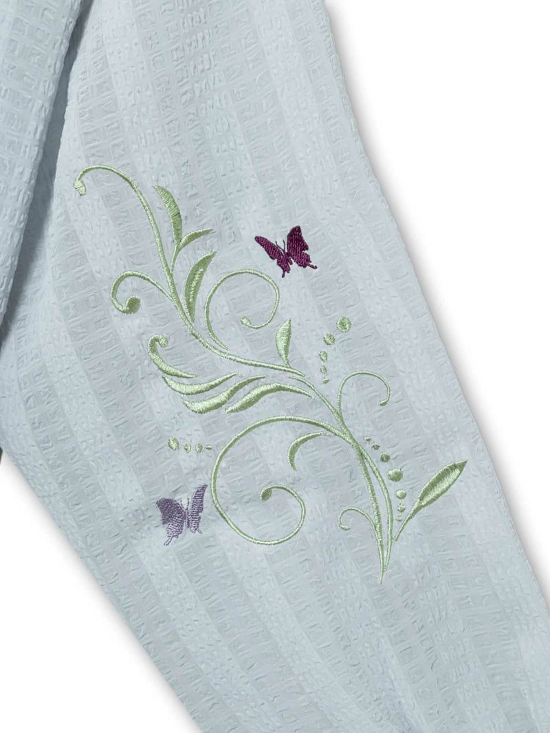 【雅結】三日月と藤刺繍 シアー素材ブラウスパーカー