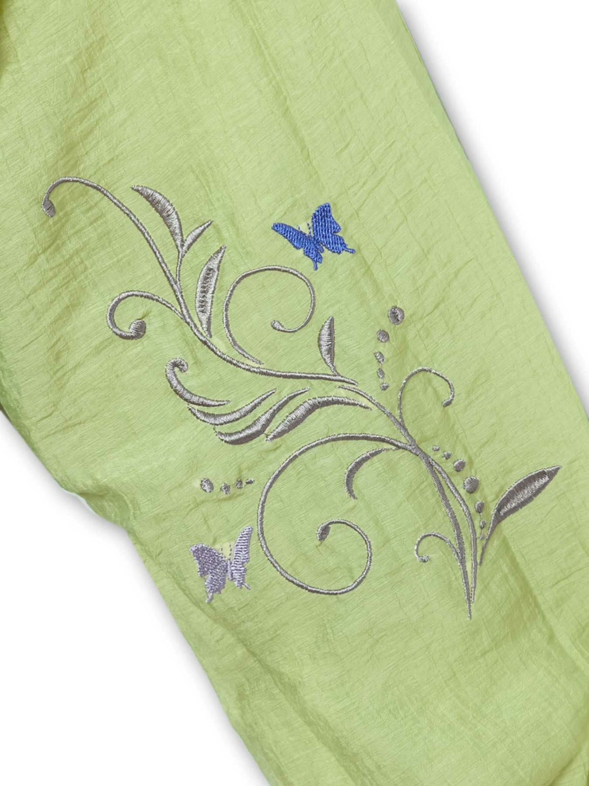 【雅結】三日月と藤刺繍 シアー素材ブラウスパーカー