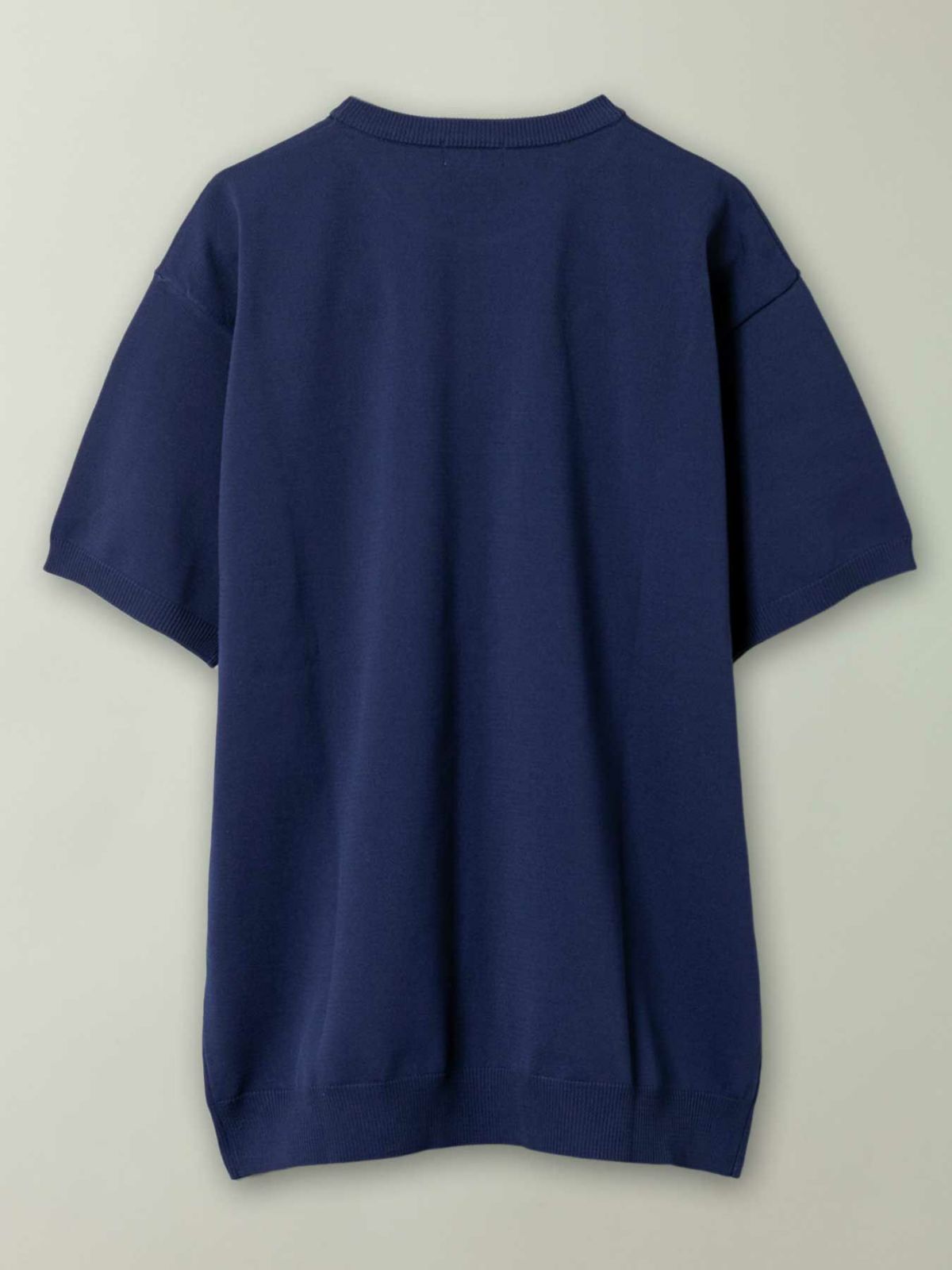 【moz】エルク刺繍入り 半袖サマーニット