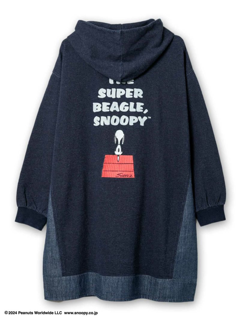 【JUICY×PEANUTS】“VINTAGE SNOOPY”デニム遣いプパーカーワンピース〔Lady's〕〔別注〕