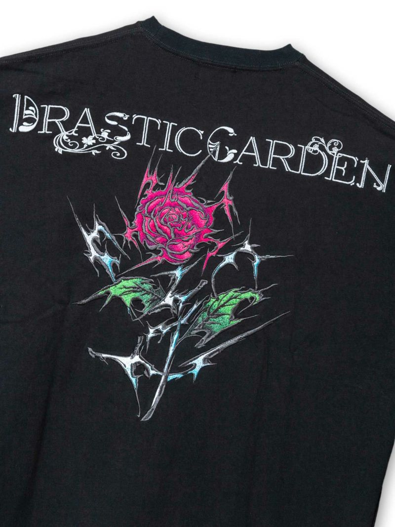 【DRASTIC GARDEN】“稲妻の薔薇”総刺繍ロンT