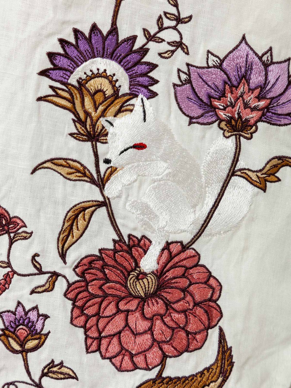 【今昔 -KON-JAKU-】“和風ペイズリー”総刺繍ロングシャツ