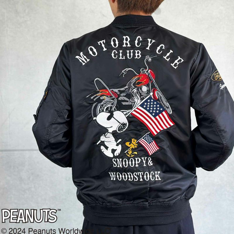 【FLAGSTAFF×PEANUTS】SNOOPY MOTORCYCLE MA-1