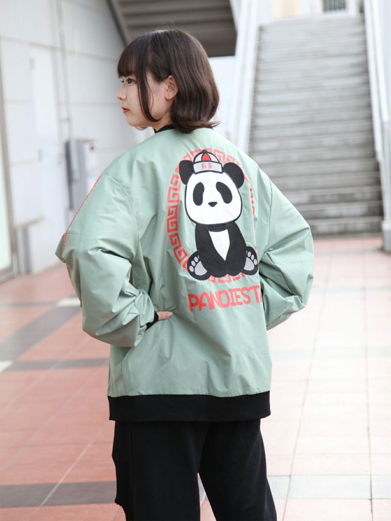 【PANDIESTA JAPAN】“中華風パンダさん”BIGシルエットMA-1ジャケット