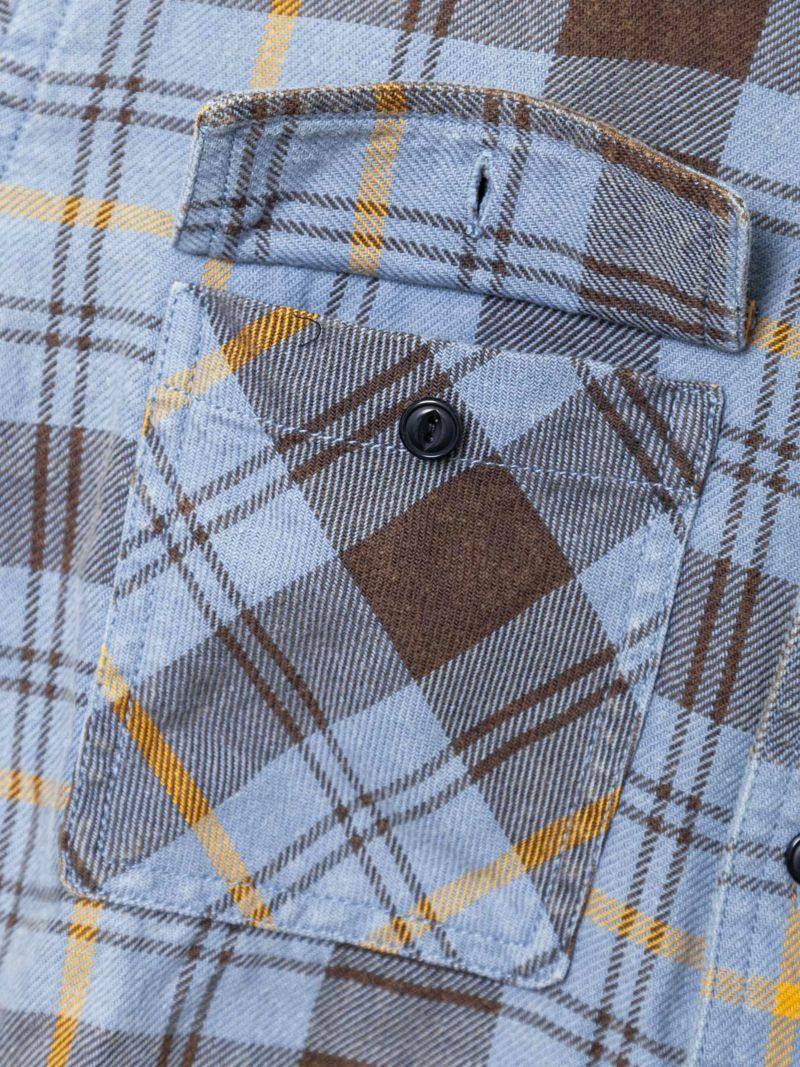 【AVIREX】“USAF”LONGSLEEVE CHECK EMBROIDERY SHIRT