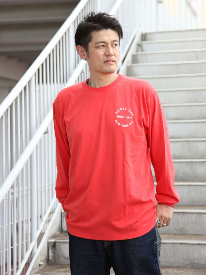 【AVIREX】“VARSITY”LOGO LONG SLEEVE T-SHIRT