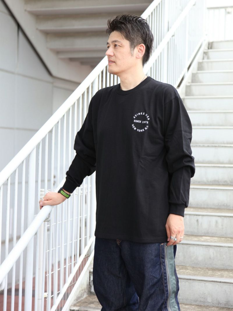 【AVIREX】“VARSITY”LOGO LONG SLEEVE T-SHIRT