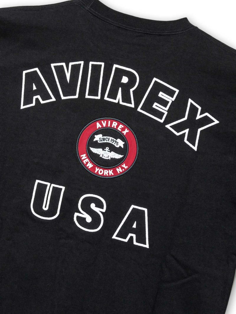 【AVIREX】“VARSITY”LOGO LONG SLEEVE T-SHIRT