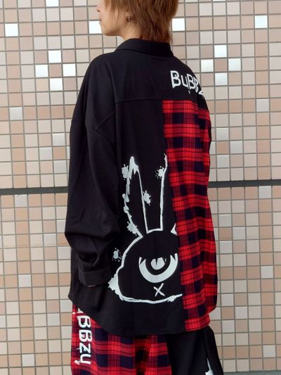 【BuBBzu】<br>“FUKIGEN”チェック切替カットシャツ