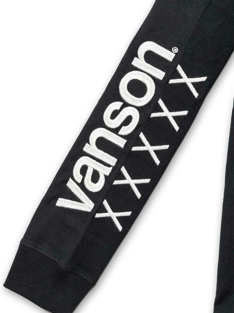 【VANSON】“パッチワークスカル”刺繍入りロンT＜50周年記念モデル：別注＞