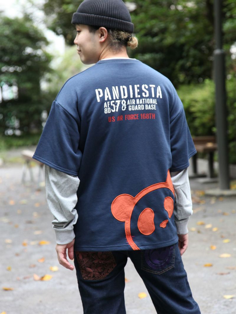 【PANDIESTA JAPAN】ミリタリーフェイクレイヤード トレーナー