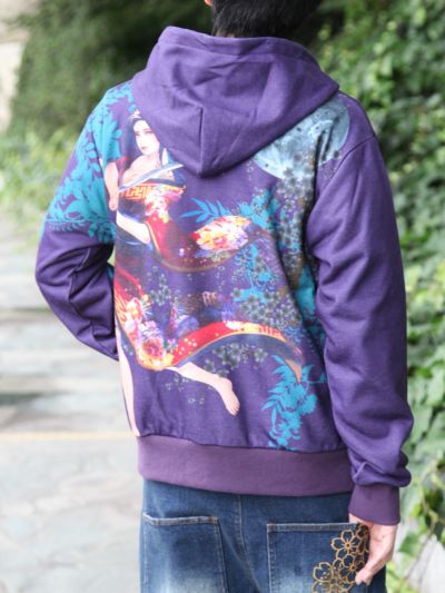≪20%OFF≫【抜刀娘】<br>“葵：暗躍”刺繍入りZIPパーカー≪返品・取寄対応不可≫