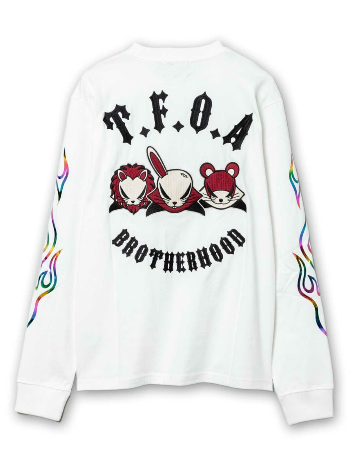 【CROWS×WORST】“BROTHERHOOD”デスラビット刺繍入りロンT