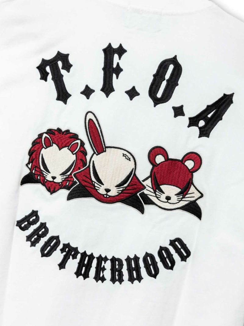 【CROWS×WORST】“BROTHERHOOD”デスラビット刺繍入りロンT