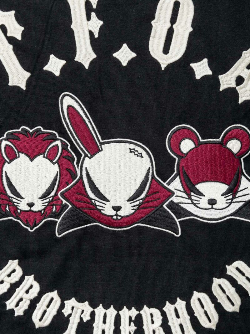 【CROWS×WORST】“BROTHERHOOD”デスラビット刺繍入りロンT