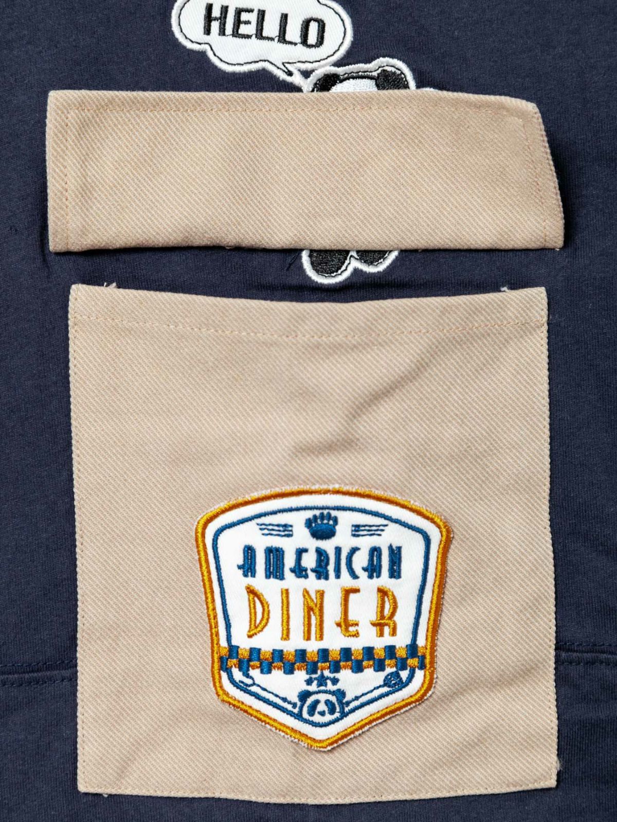 【PANDIESTA JAPAN】“アメリカンダイナー”BIGシルエット刺繍入りロンT