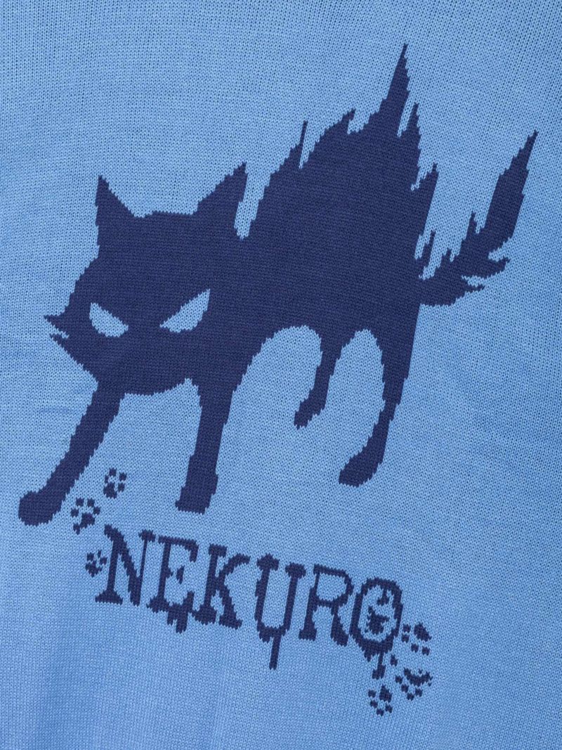 【NEKURO】“威嚇スルNEKURO”クルーネックニット