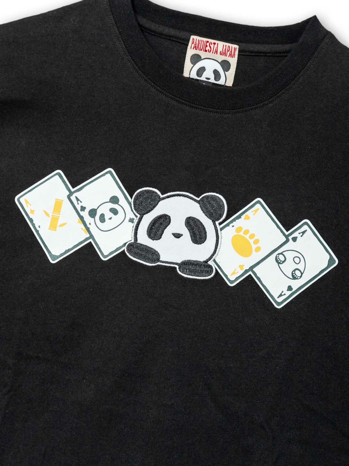 【PANDIESTA JAPAN】“トランプゲームパンダ”刺繍入りロンT