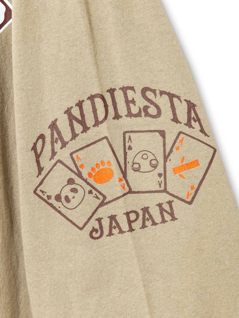 【PANDIESTA JAPAN】“トランプゲームパンダ”刺繍入りロンT